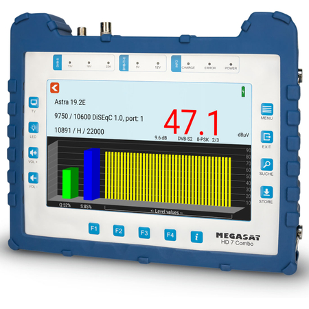 Megasat HD7 Combo DVB-T/T2/S/S2/C/C2/DAB+ Messgerät - zdjęcie 2