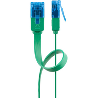 Kabel LAN Patchcord CAT 6A UTP PŁASKI green 2m