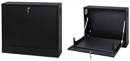 19'' 2U Rackmount-Gehäuse 350x130mm BLACK vertikal - zdjęcie 2