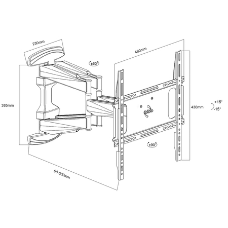 Uchwyt telewizor 32-55 cali VESA Sacetronik SPET43 Outlet B+