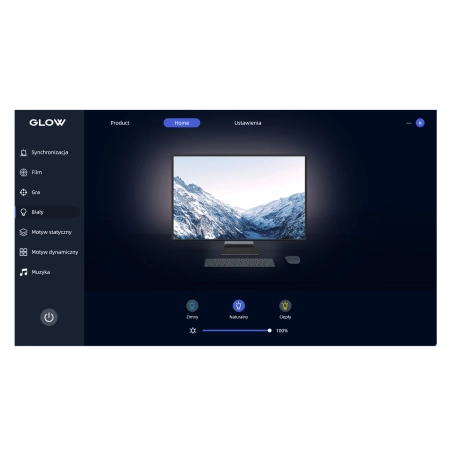 Oświetlenie na tył OUTLET monitora LED Spacetronik Glow Three 27" Vesa