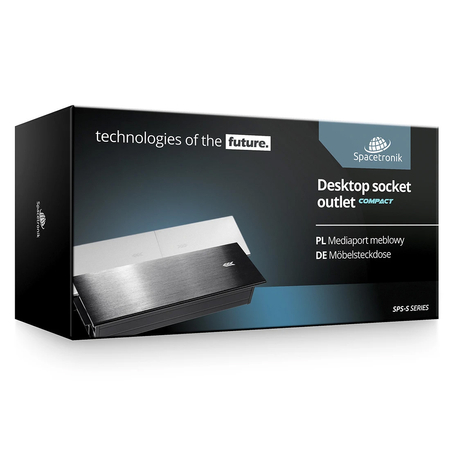 Gniazdo meblowe rozsuwane Spacetronik SPS-S24CS V2 COMPACT