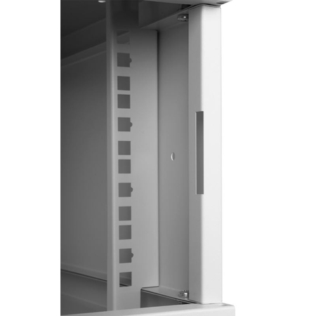Szafa RACK 19'' 4U 450mm SZARA Szklane drzwi