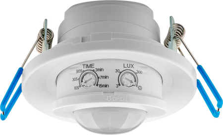 Sufitowy czujnik ruchu PODTYNKOWY na podczerwień 360st. 8m IP20 Goobay