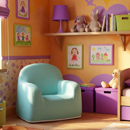 Zestaw mebli dziecięcych Spacetronik – stolik SPEX201 i sofa SPC-XD-23 niebieski