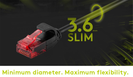 Kabel LAN Patchcord CAT 6 U/UTP Slim szary 0.25m - zdjęcie 2