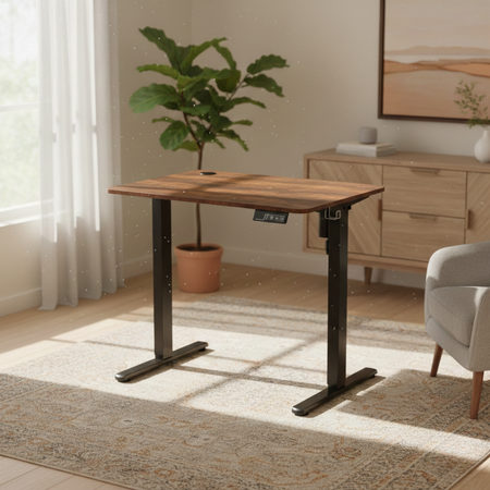 Biurko elektryczne Spacetronik SPEO111BR Moris 80×60 cm rustykalne - zdjęcie 2