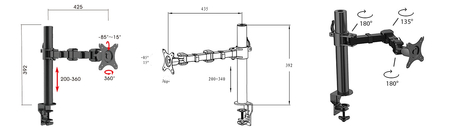 Uchwyt laptopa regulowany na otwory VESA SPB-002B Outlet A+