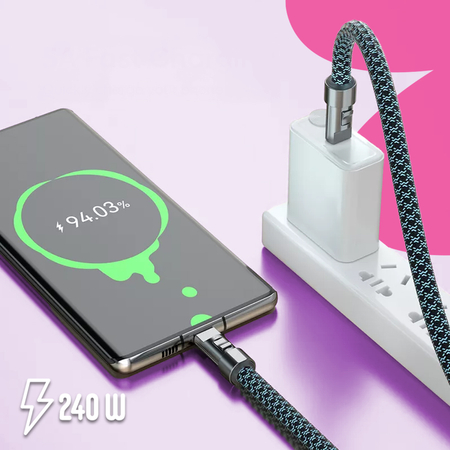 Kabel USB-C ze smyczą PD 240W 30cm BA - zdjęcie 2