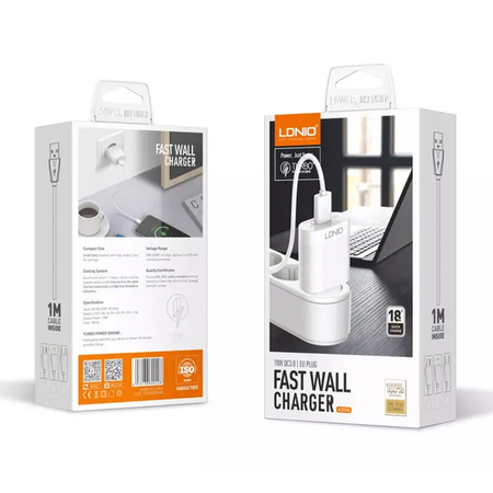 USB-Ladegerät 18W PD QC3.0 USB-A Lightning-Kabel