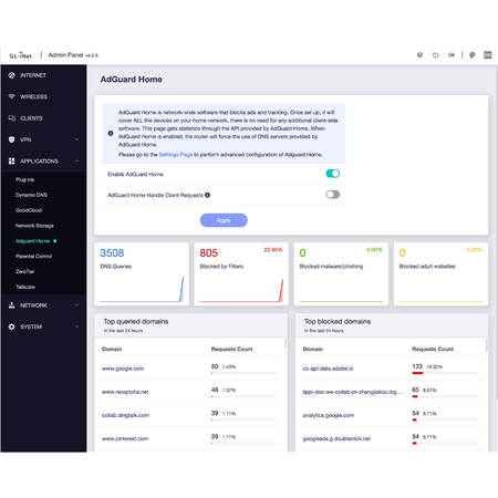 Router Wi-Fi 7 2.4/5 GHz VPN USB 3.0 GL.iNet Flint 3e