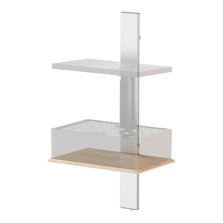 Regulowana półka ścienna Spacetronik SPGC21 czarna stal 43cm