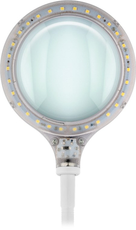 Lampa LUPA kosmetyczna warsztatowa Goobay 100mm 6W 30x LED 480lm z klipsem i stopą