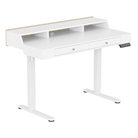 Mobile Singlel-Motor Sit-Stand Desk with Divider