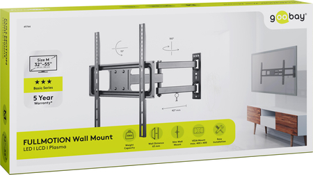 Goobay BASIC FULLMOTION M 32"-55" 35kg TV-Halterung