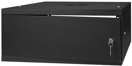 Szafa RACK 19'' 4U 350mm CZARNA Drzwi stalowe