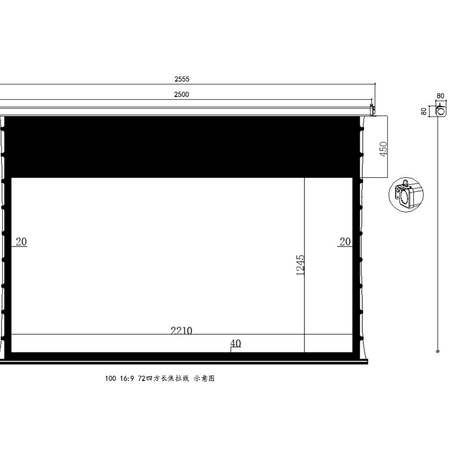 Tab Tension Screen Long Throw ALR 100" 16:9