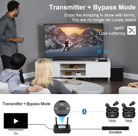 B03+ Bluetooth-Sender mit LCD 50m