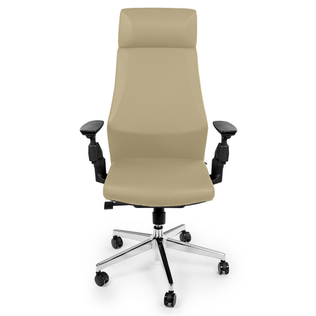 Fotel ergonomiczny biurowy z podłokietnikiem 4D Spacetronik GUNNAR kremowy OUTLET