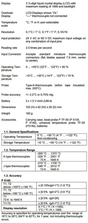 PeakTech 5135 Digitales 1-Kanal-Temperaturmessgerät - zdjęcie 2