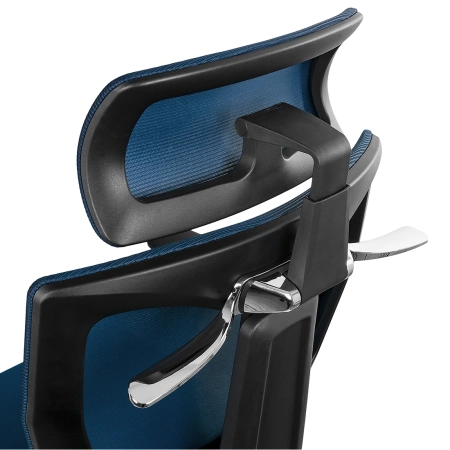 Krzesło biurowe ergonomiczne Spacetronik BARD niebieskie OUTLET