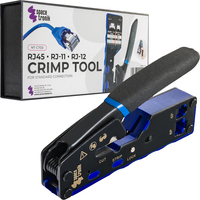 Zaciskarka wielofunkcyjna do wtyków sieciowych RJ45, RJ11, RJ12 Spacetronik NT-CT03