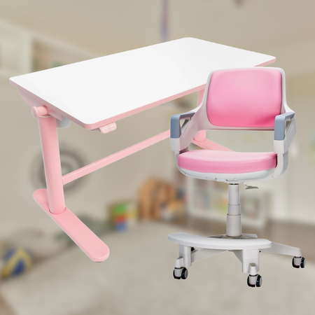 Zestaw biurko elektryczne z krzesłem dla dziewczynki – Spacetronik SPE-X112P - zdjęcie 2