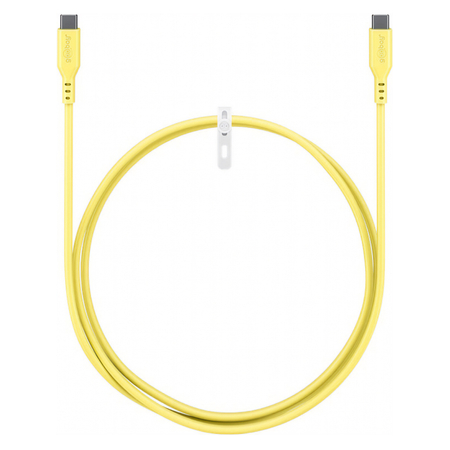 Kabel USB-C 2.0 Goobay silikonowy żółty 1.5m
