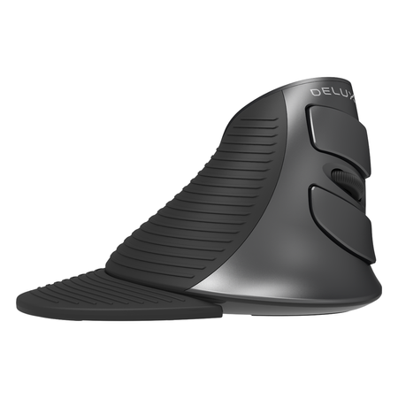 Ergonomische Maus Delux M618G DB in schwarz staubfrei