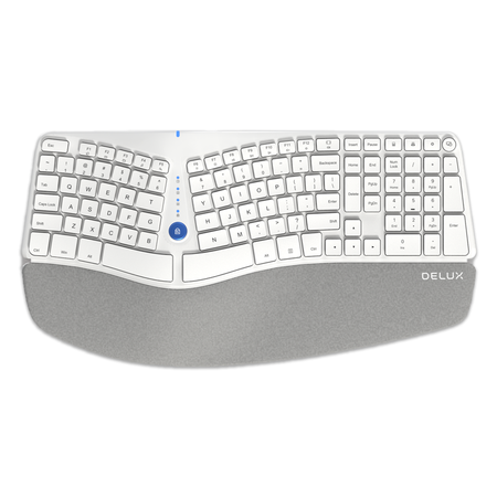 Ergonomiczna Klawiatura Delux GM901 biała bezp. - zdjęcie 2