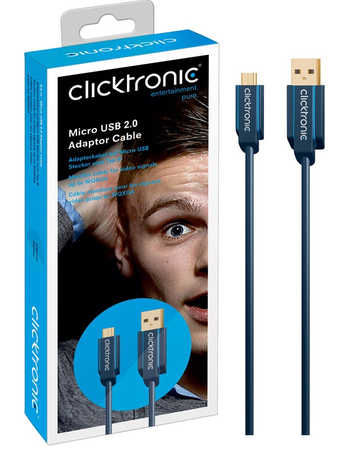 CLICKTRONIC Kabel USB 2.0 A - MICRO-B 0,5m