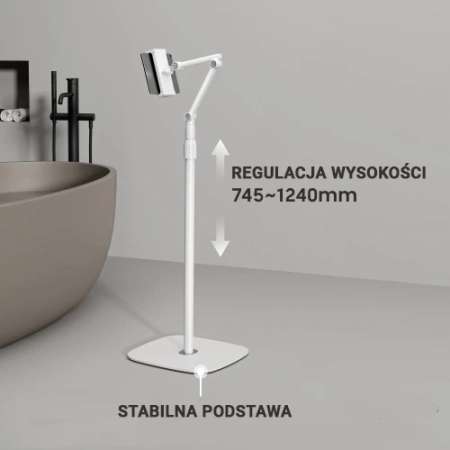 Stand stojak wolnostojący do tabletu telefonu SPP124W OUTLET