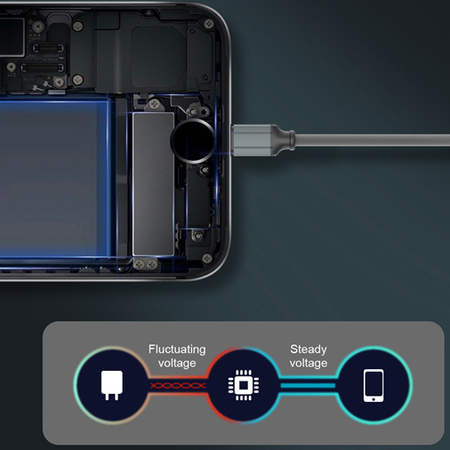 Kabel do szybkiego ładowania USB-A + Lightning z brelokiem LDNIO LC98