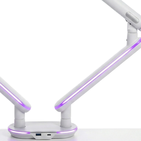 Zestaw gamingowy Spacetronik biurko elektryczne RGB uchwyt fotel 120x60