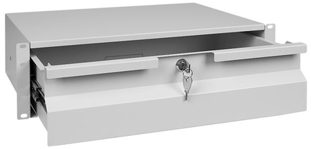 Spacetronik 19'' Rack-Schublade 3U grau - zdjęcie 2