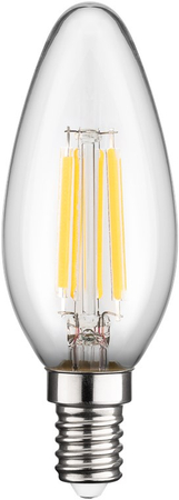 Żarówka LED z filamentem 6W gwint E14 ŚWIECZKA światło białe ciepłe 2700K Goobay - zdjęcie 2