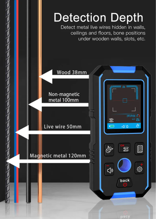 Detektor metalu, drewna, przewodów w ścianach Wall Detector Noyafa NF-518