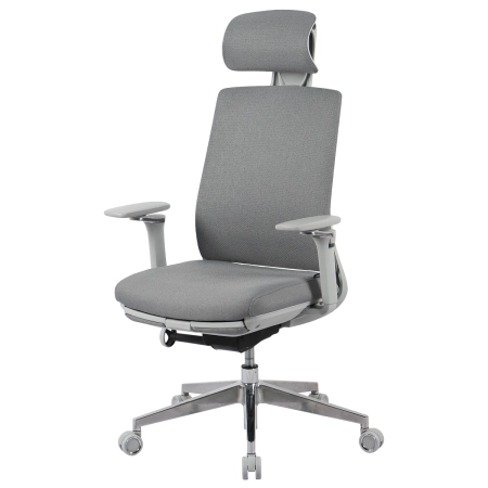 Fotel ergonomiczny biurowy 5D z podnóżkiem Spacetronik Albert Szary OUTLET