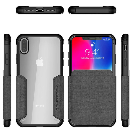 Etui Exec 3 Apple iPhone Xs Max szary - zdjęcie 2