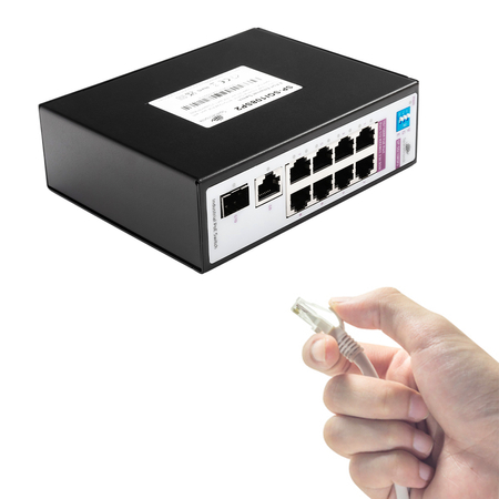 SWITCH 8-portowy SP-SGI108SP2 Przemysłowy PoE SFP