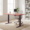 Biurko regulowane Vegard elektryczne dwusilnikowe MDF fioletowo-czerwone