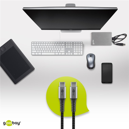 USB-C 2.0 480 Mbps Kabel Goobay TEXTIL 05m
