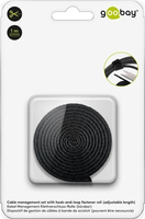 Organizer kabli opaska rzepowa 1m czarna Goobay