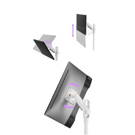 Mobilny uchwyt na monitor, stand TV Spacetronik SPE-T01W, Biały
