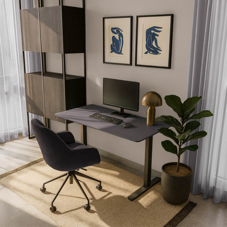 Blat MDF malowany proszkowo 120x60x2.5 Iron Grey