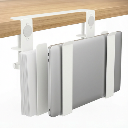 Boczny organizer do biurka na zacisk 25×20×8 cm biały SPB146W