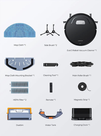 Laresar Evol 3 Intelligenter 3-in-1-Reinigungsroboter