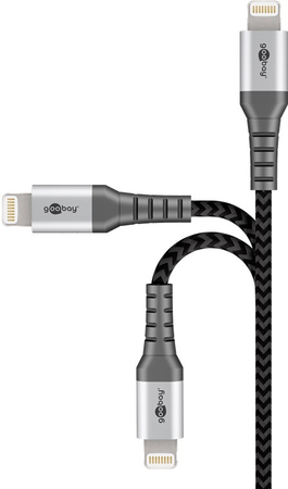 USB 2.0 - Apple Lightning Kabel Goobay TEXTIL 2m - zdjęcie 2