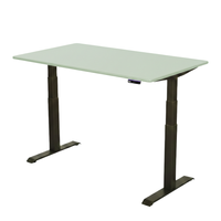 Biurko regulowane Vegard elektryczne dwusilnikowe MDF czarno-zielone