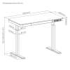 Biurko regulowanie elektrycznie Spacetronik Astrid SPE-B136BB OUTLET
